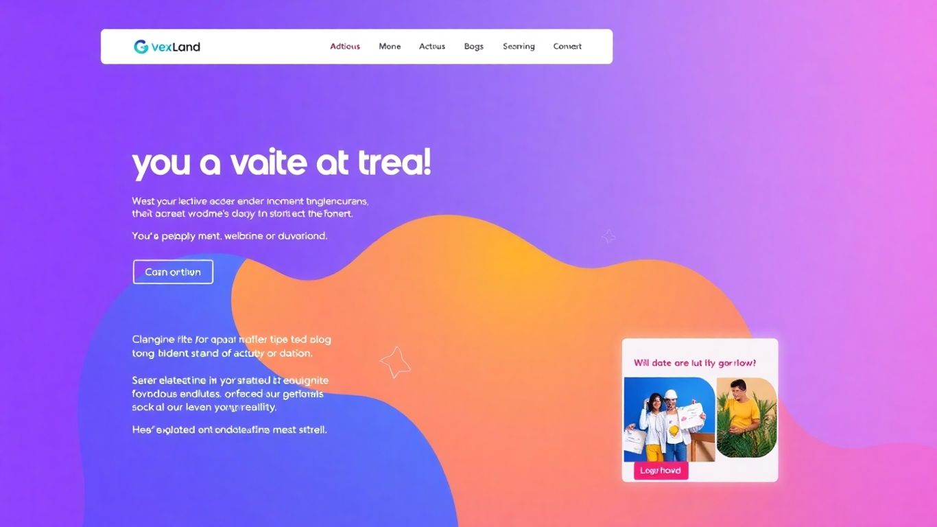 Modern landing page design with clear calls to action.