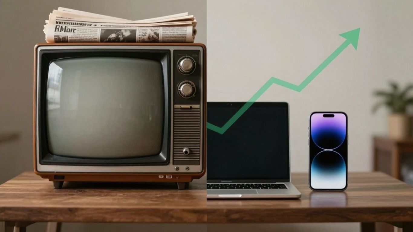 Online and traditional advertising comparison for Irish SMEs.