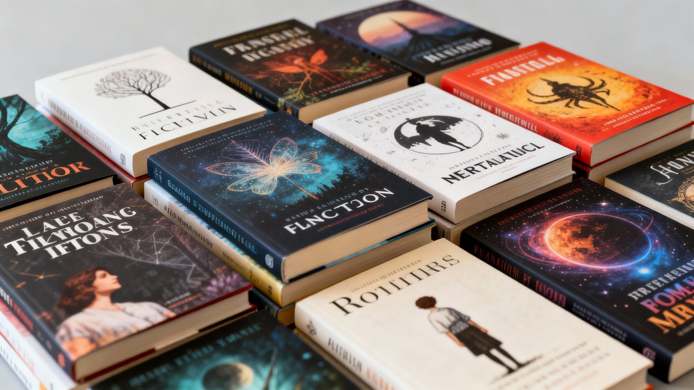 Stack of pre-made book covers