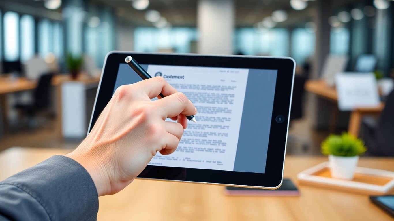 Main signature électronique pour documents