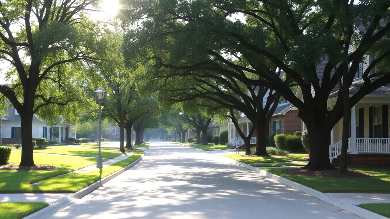 Suburban homes with trees near San Antonio