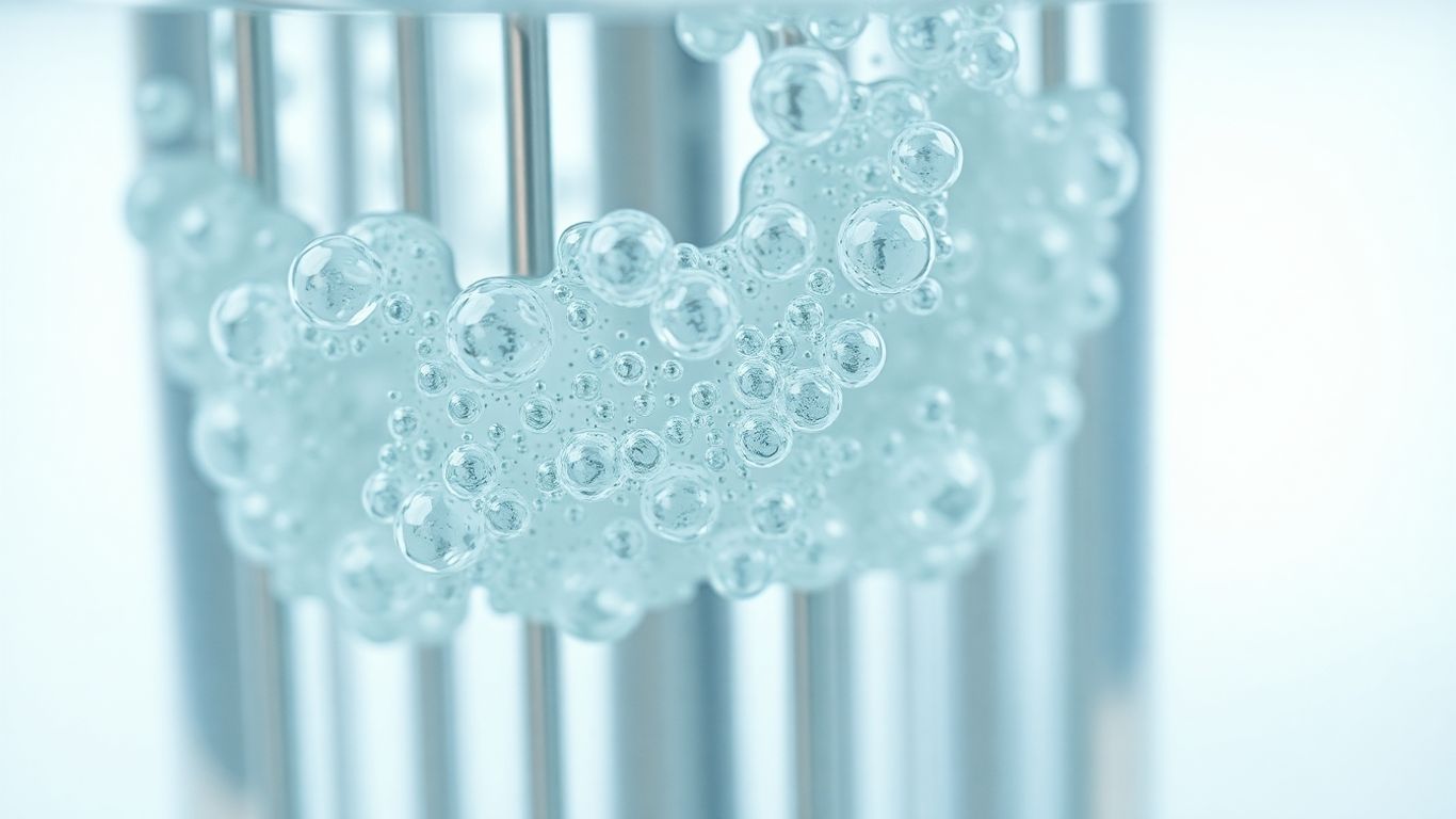 Immersion water heater element heating water with bubbles.