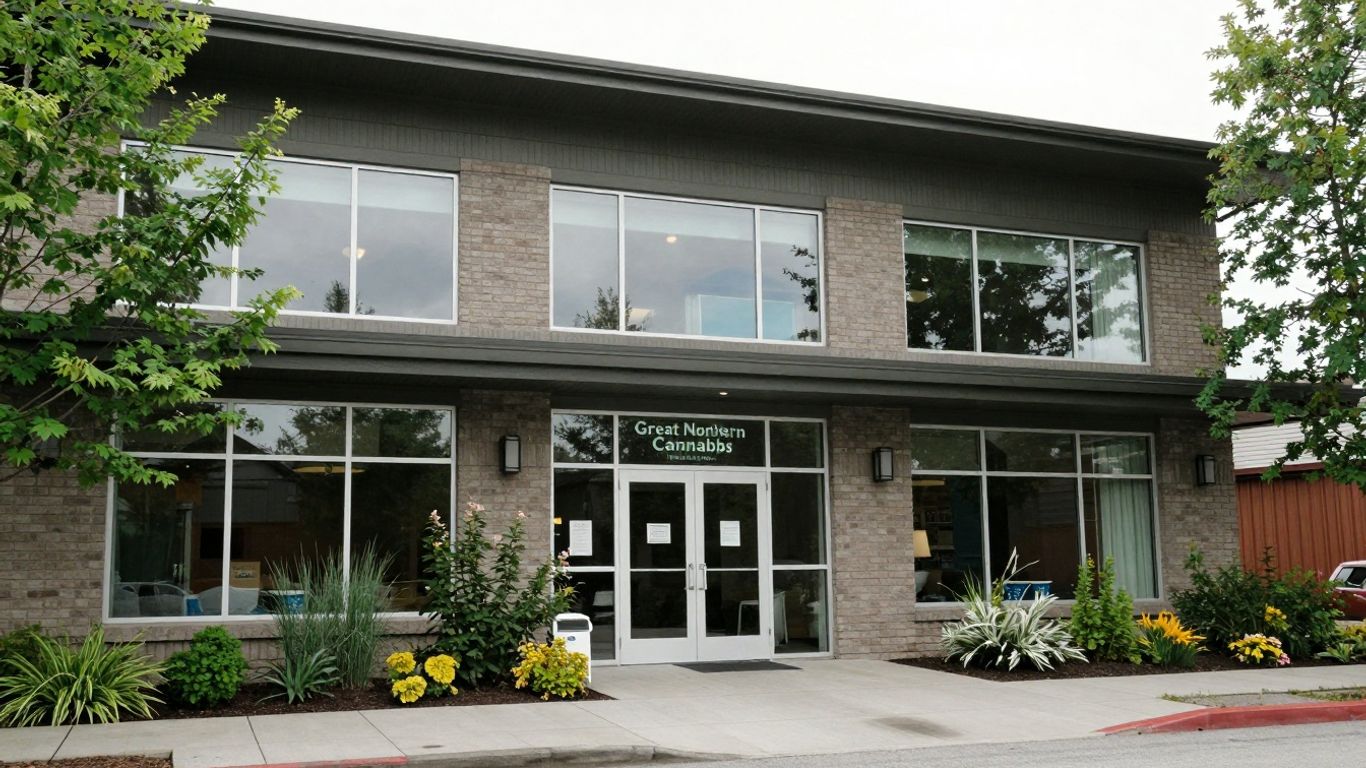 Great Northern Cannabis dispensary exterior in Anchorage, Alaska.