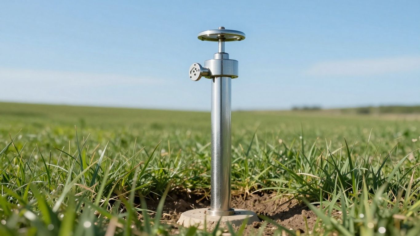 Certified well seal protecting clean water source.