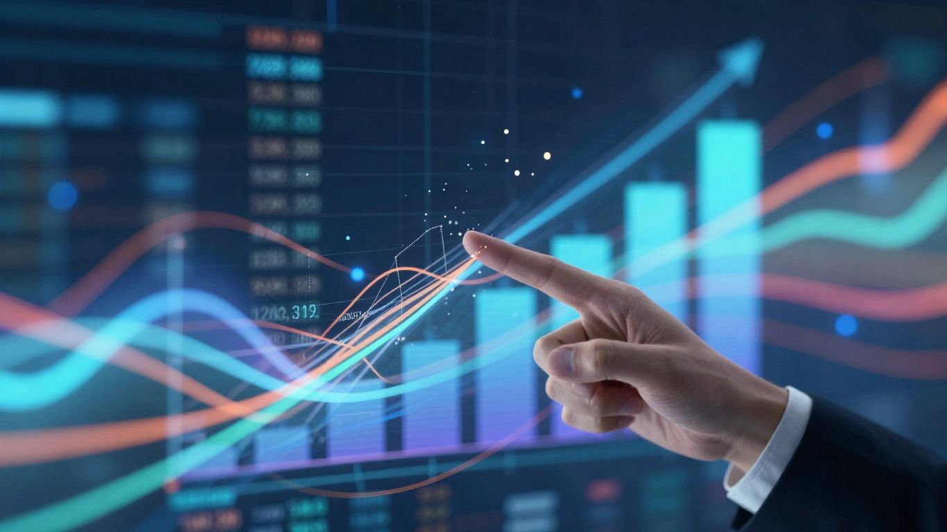 Digital marketing success and advanced analytics concepts.