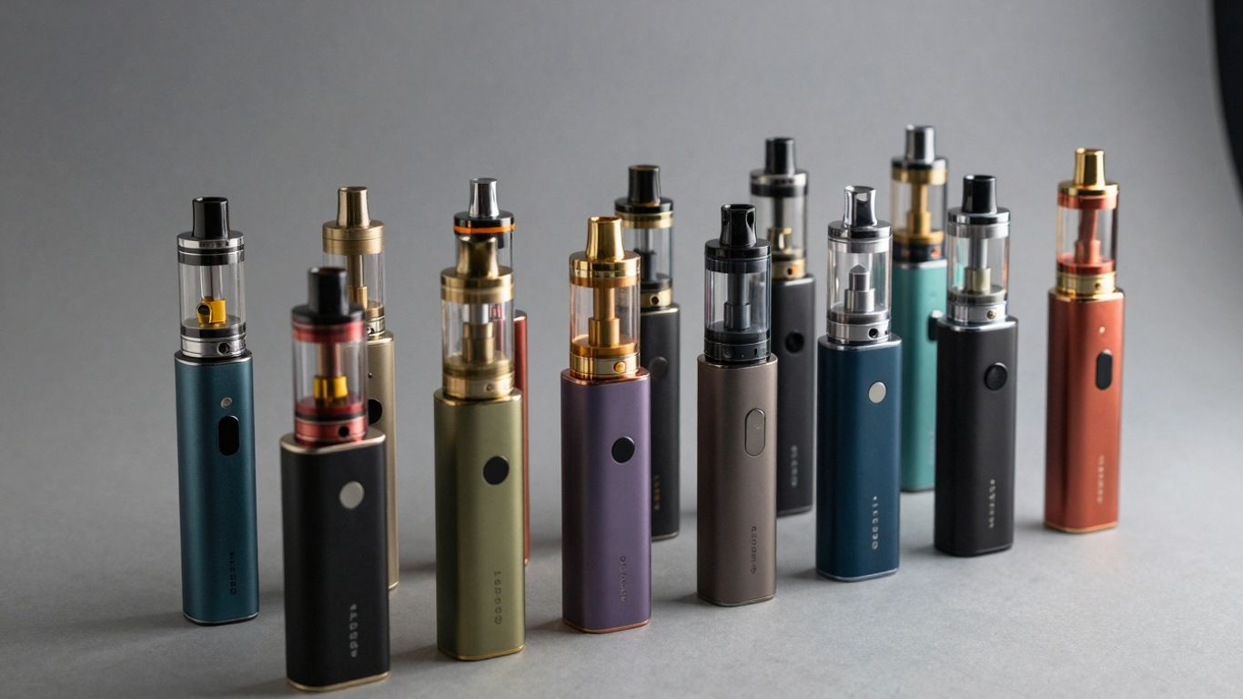 Einweg E-Zigaretten und Pod Systeme in verschiedenen Farben