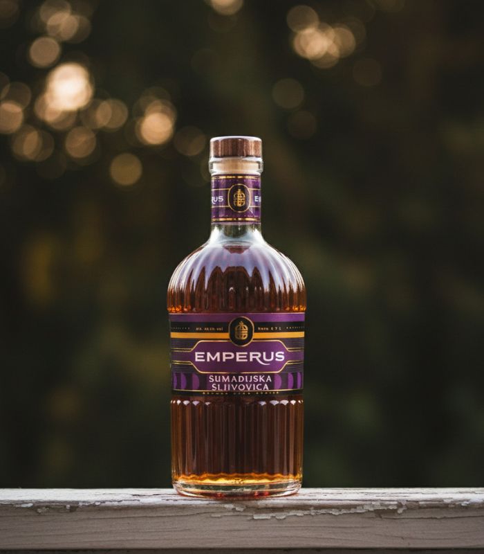 Flasche mit Schnaps Sljivovica