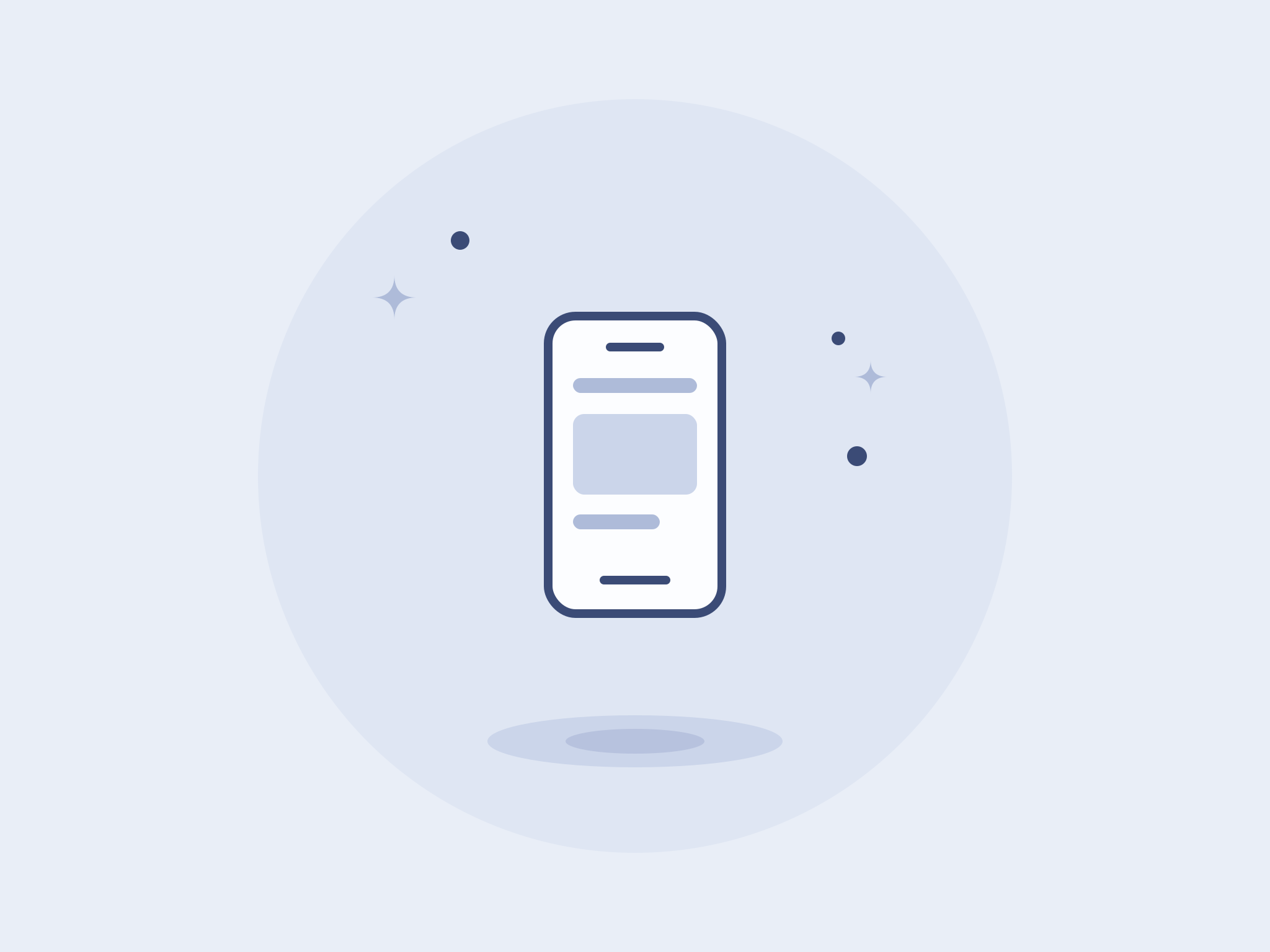A minimalist illustration of a smartphone with a simple interface