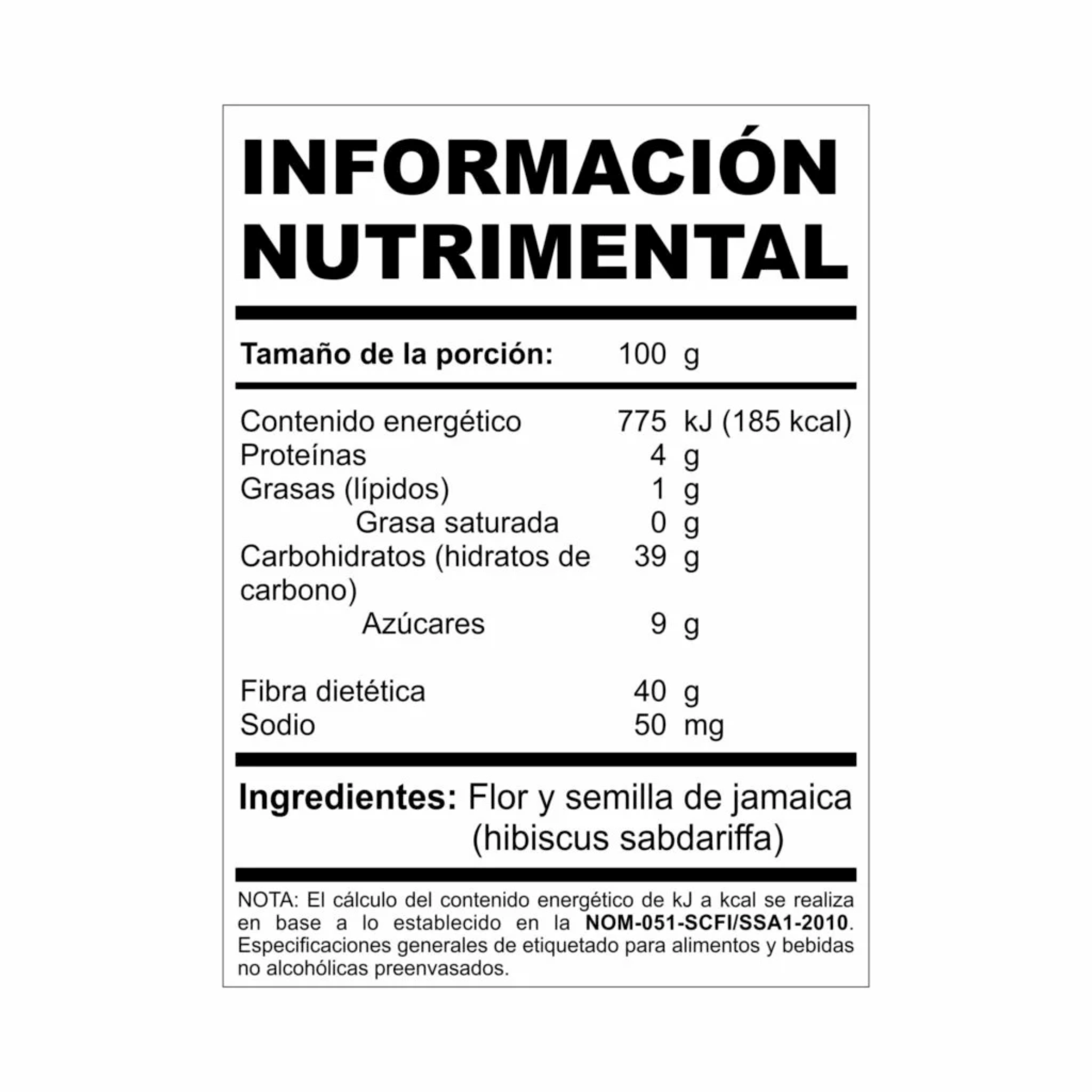 Tabla Nutrimental