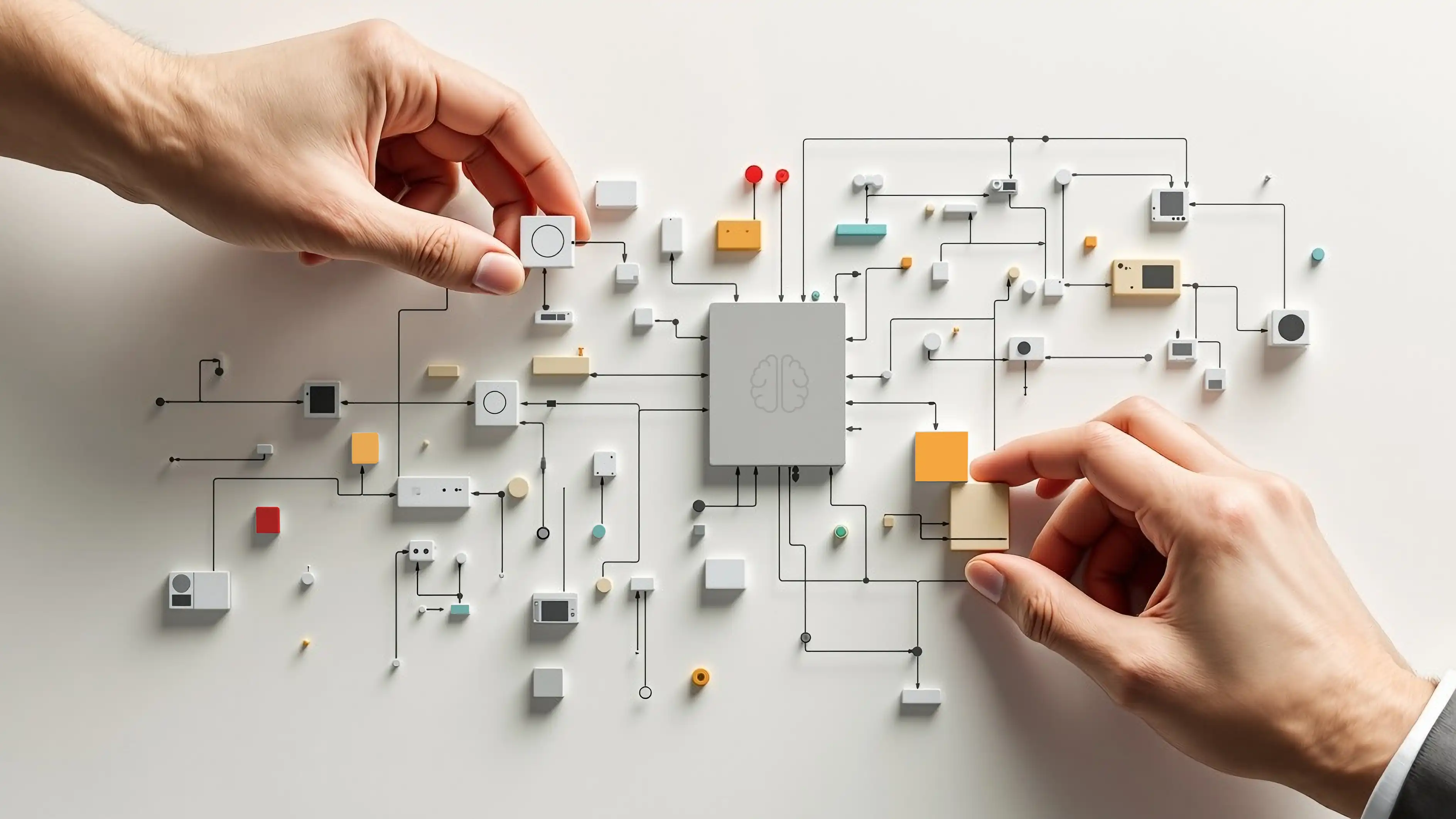 AI and marketing visuals with digital patterns