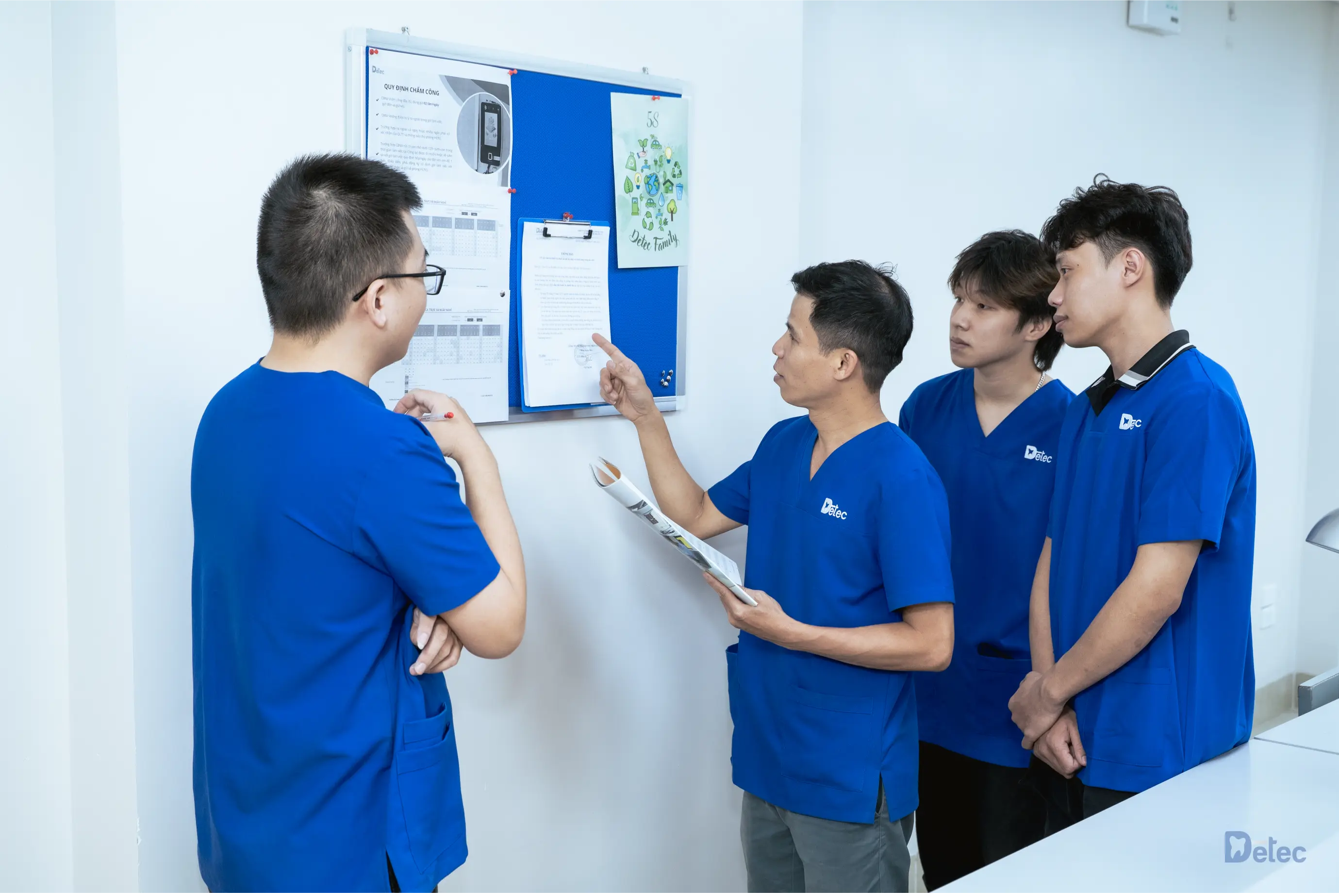 Physicians reviewing lab results for patients