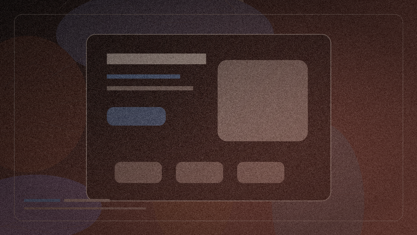 Abstract digital interface with rounded rectangles