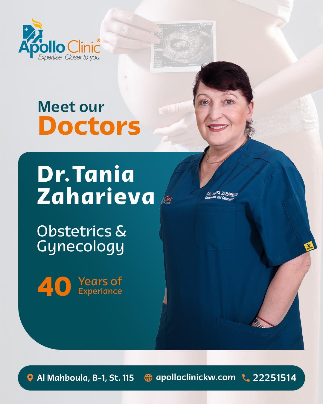 Dr. Tania Zaharieva, an obstetrician and gynecologist with 40 years of experience.