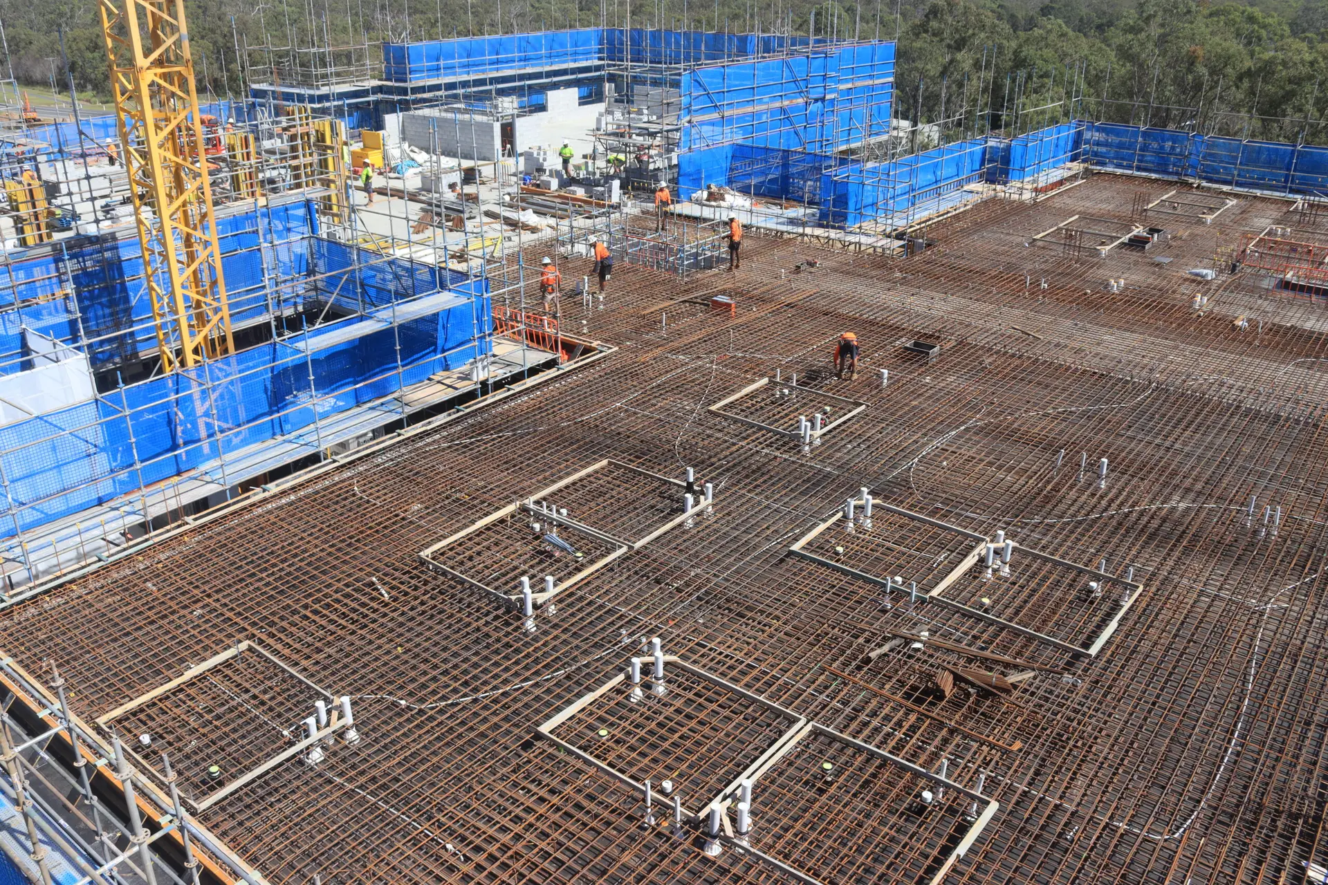 Remote view of construction safety and site activity
