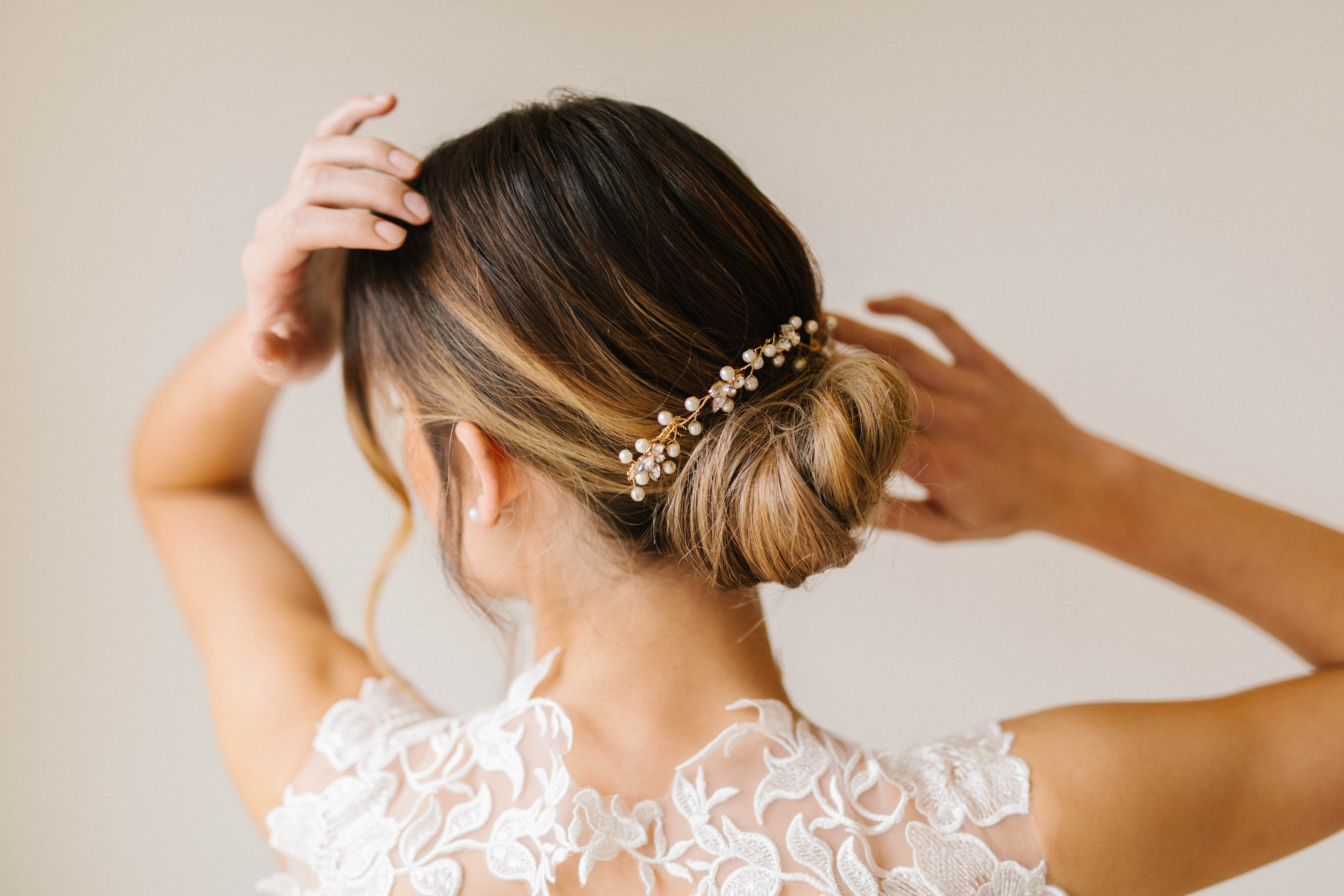 Modern silver vine headpiece