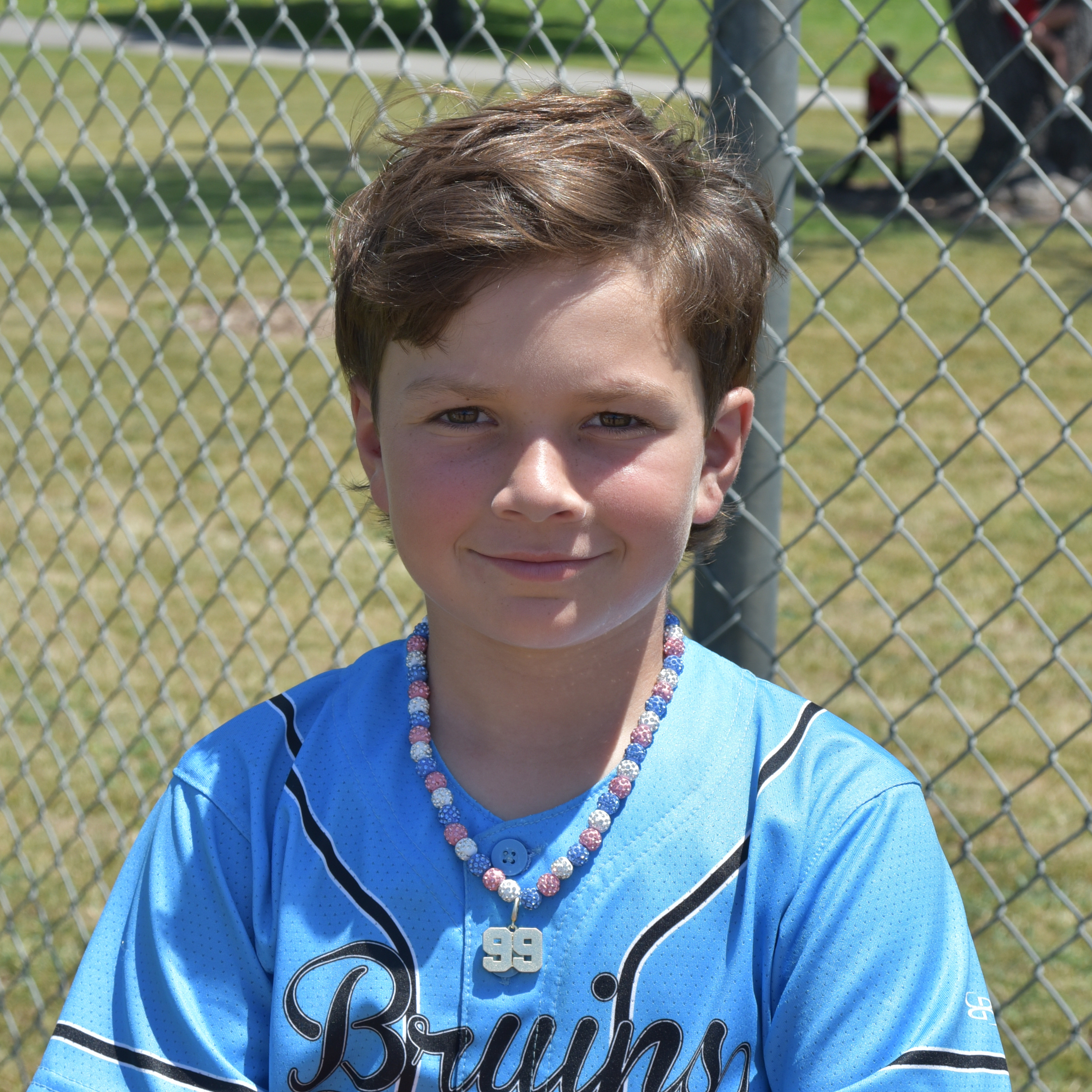 Icy clear beads for bright baseball style
