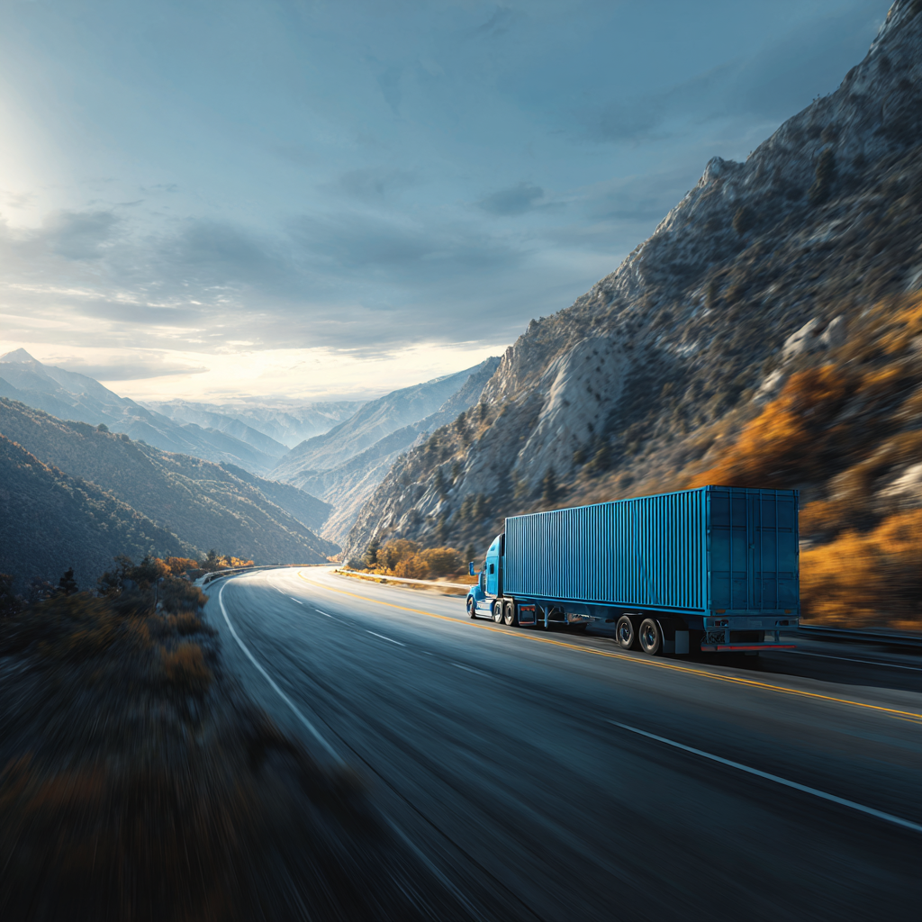 A truck on the road
