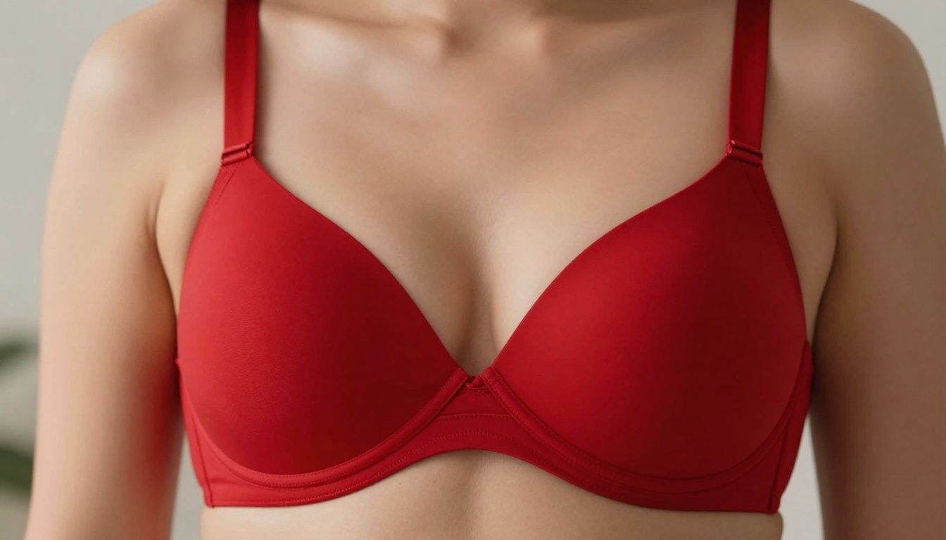 Woman's chest after breast augmentation