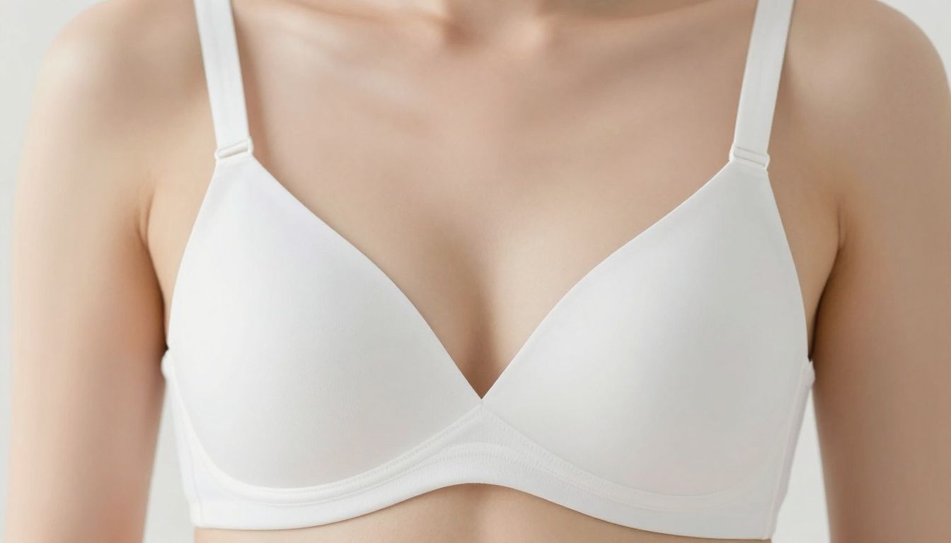 Subtle breast augmentation enhancement, natural contours highlighted.