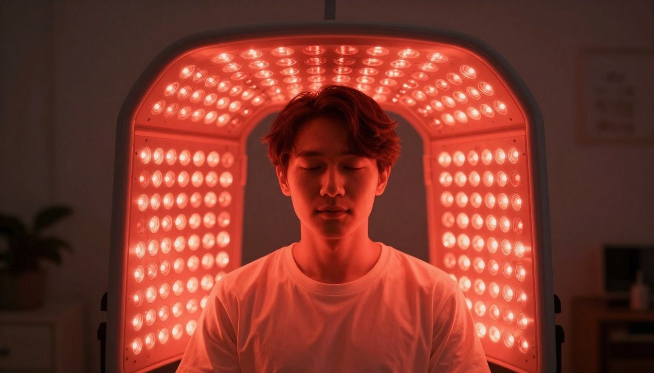 Red light therapy wellness center interior in Michigan