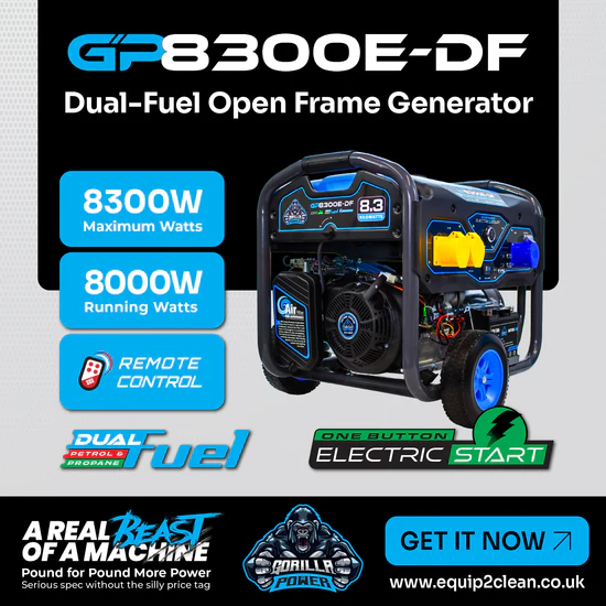 Gorilla Power 8300W Dual-Fuel Generator with Electric Start