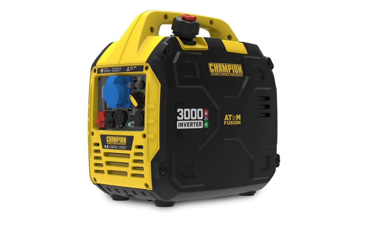 Champion 3000W dual fuel inverter generator, portable design.