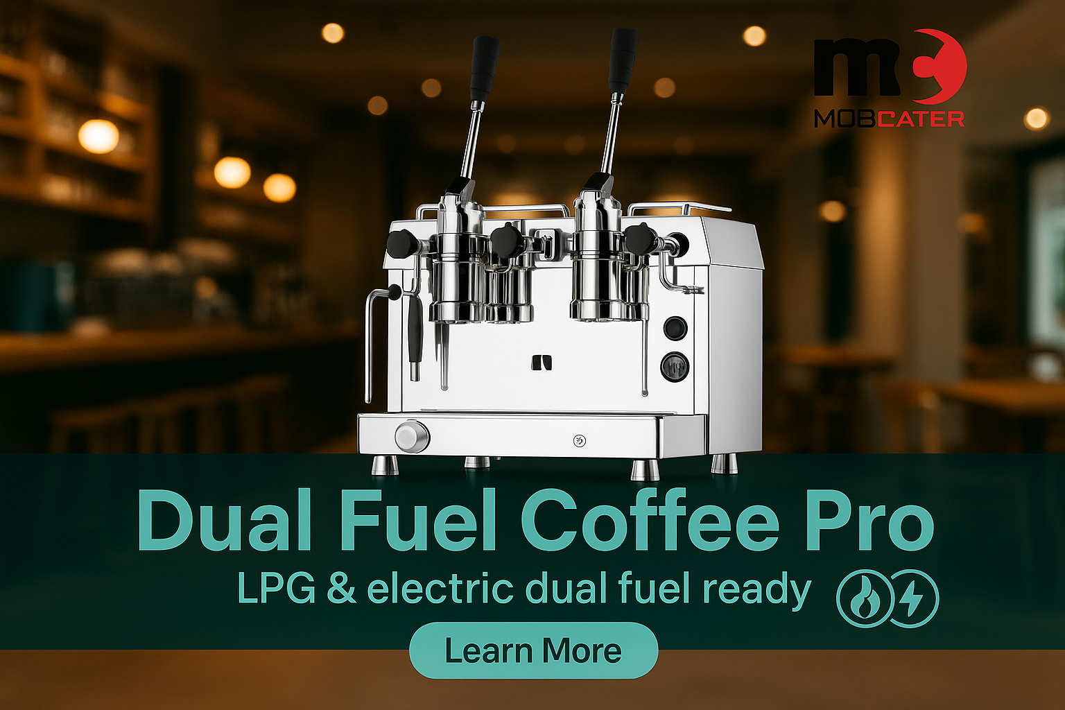 Fracino FCL2LPG Retro Coffee Machine, chrome and red