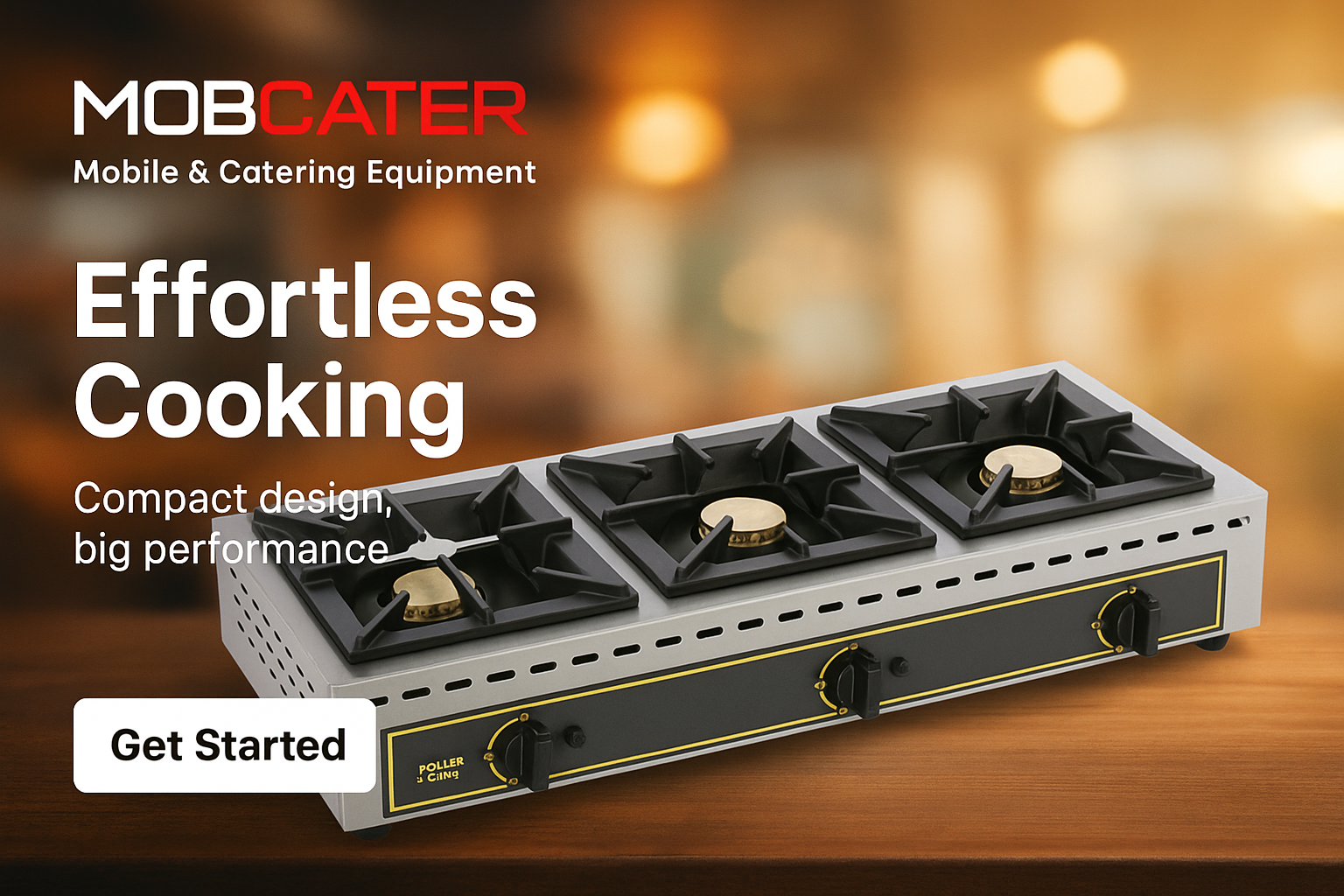 Roller Grill GST 21 professional 3 burner gas stove