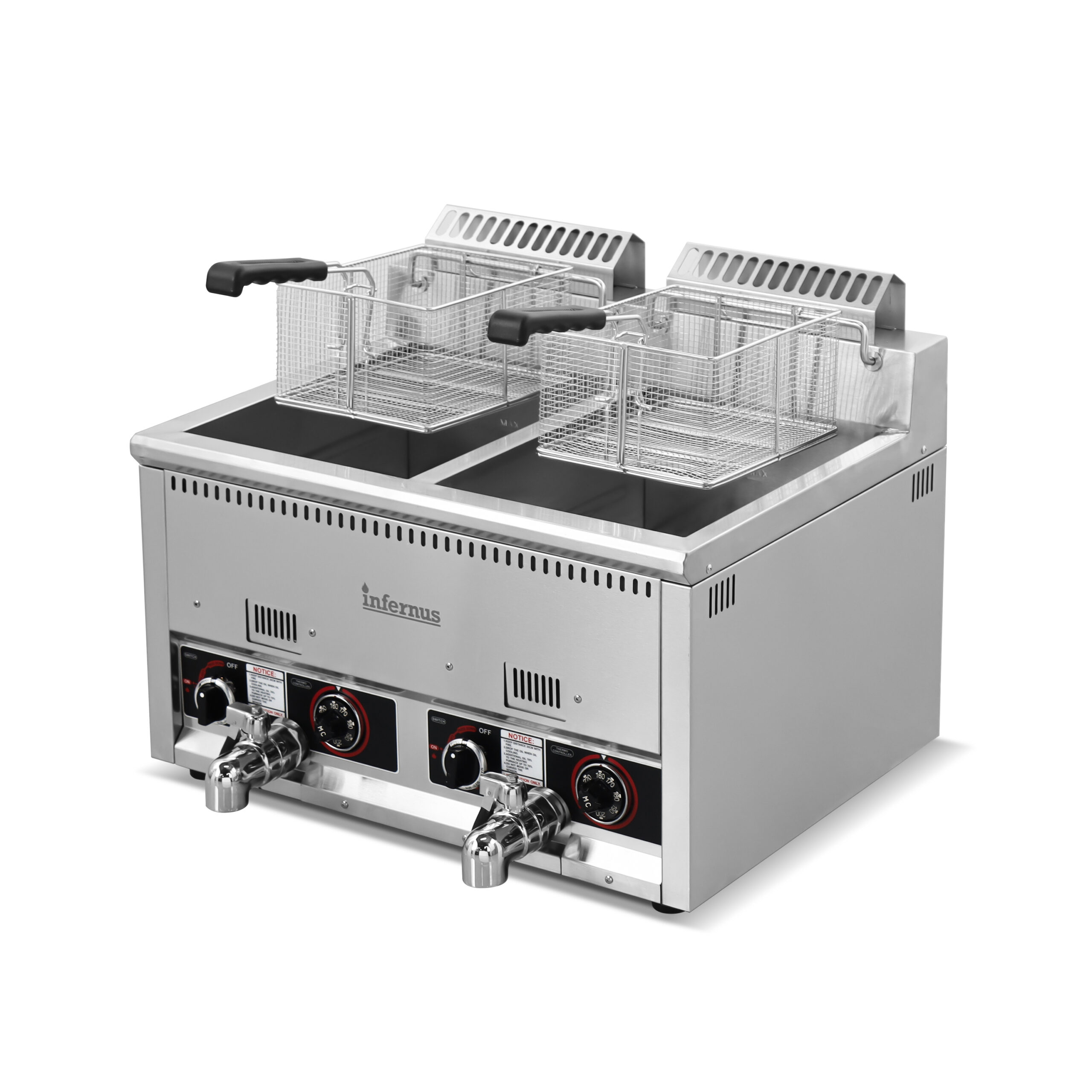Infernus twin tank LPG countertop gas fryer