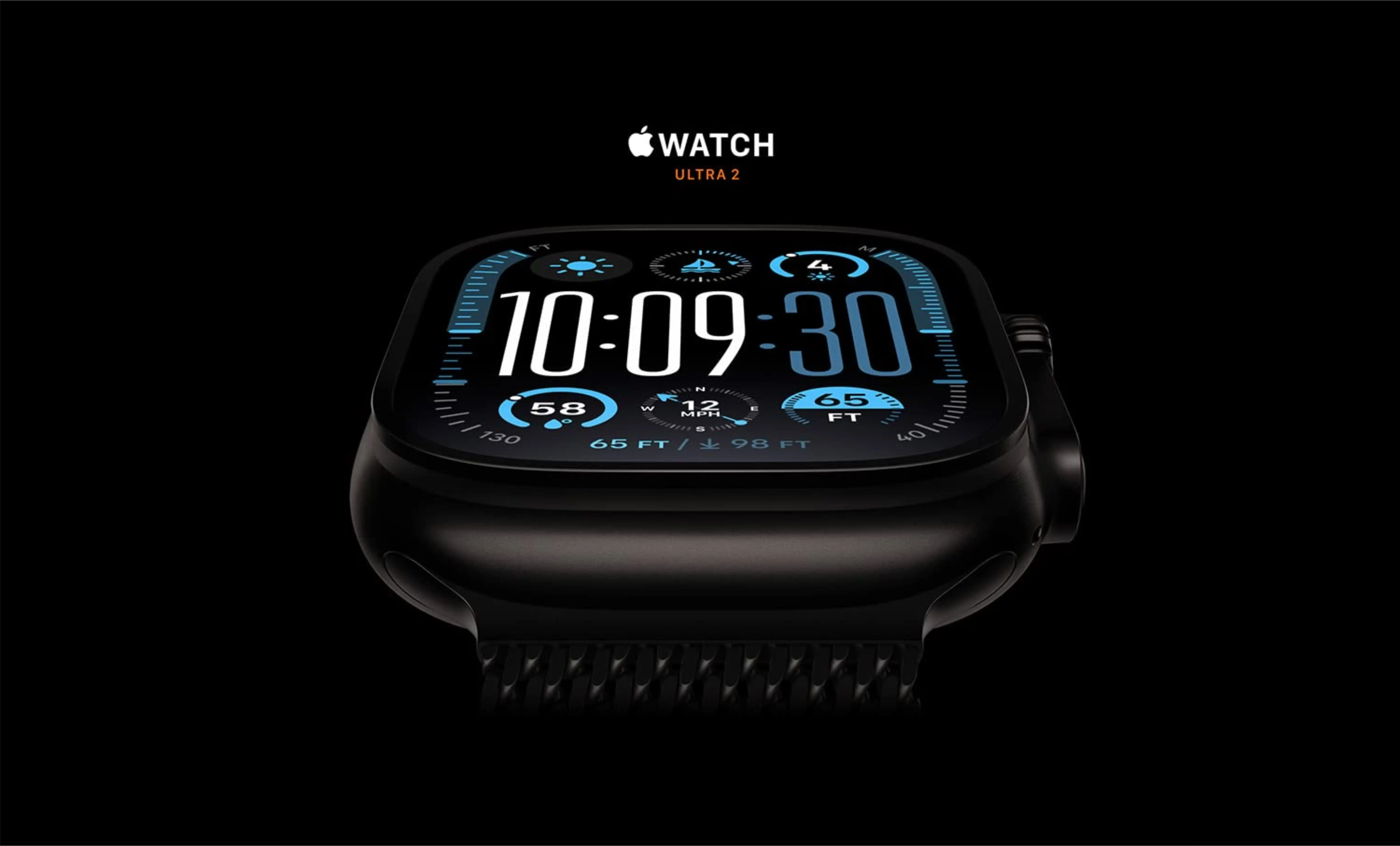 Corredor en sendero con reloj GPS en la muñeca.