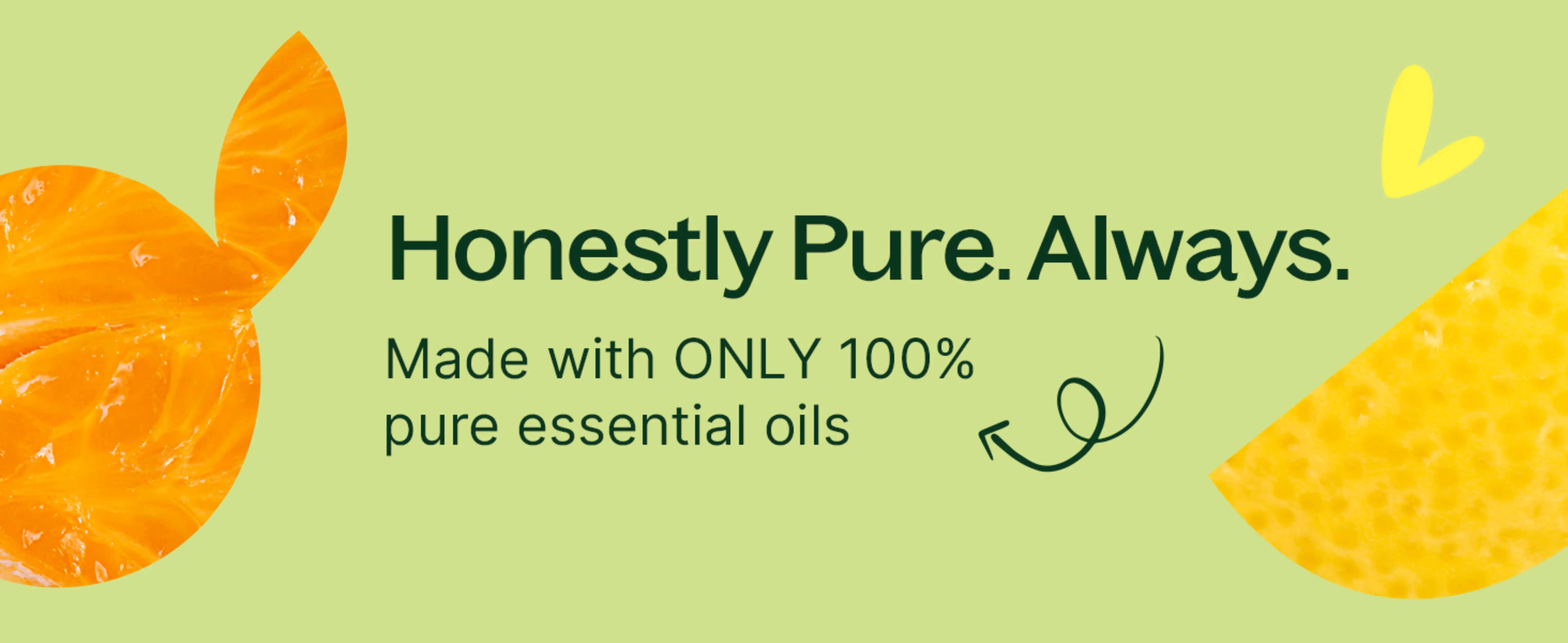 Text promoting Plant Therapy 100% pure essential oils on a green background.