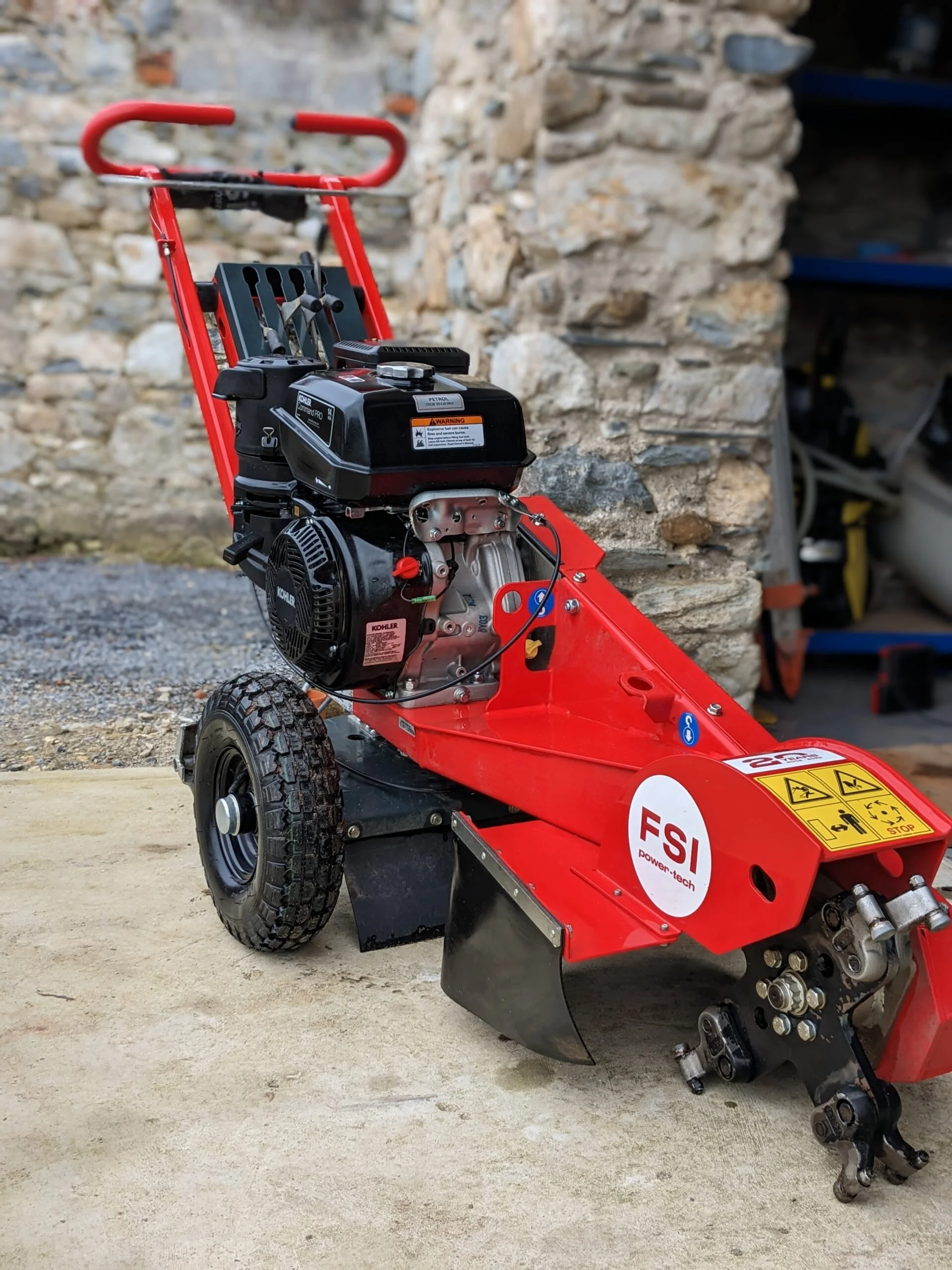 Freshly removed tree stump in natural surroundings.