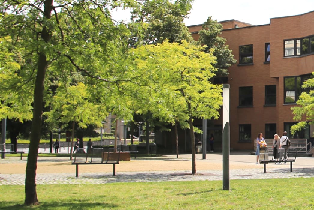 Maison et immeubles résidentiels à Evere, Bruxelles.