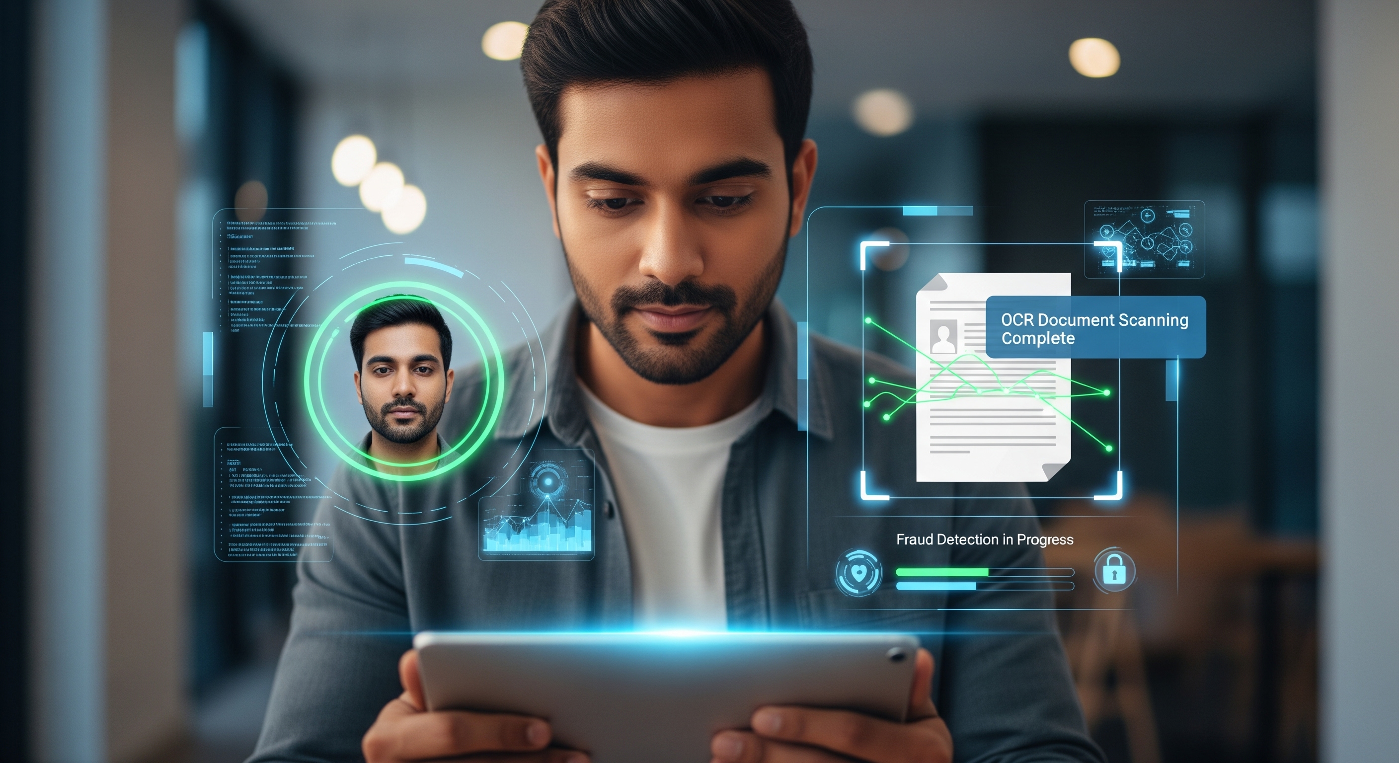 "Digital-first AI insurance onboarding in India with face recognition and automated document scanning."
