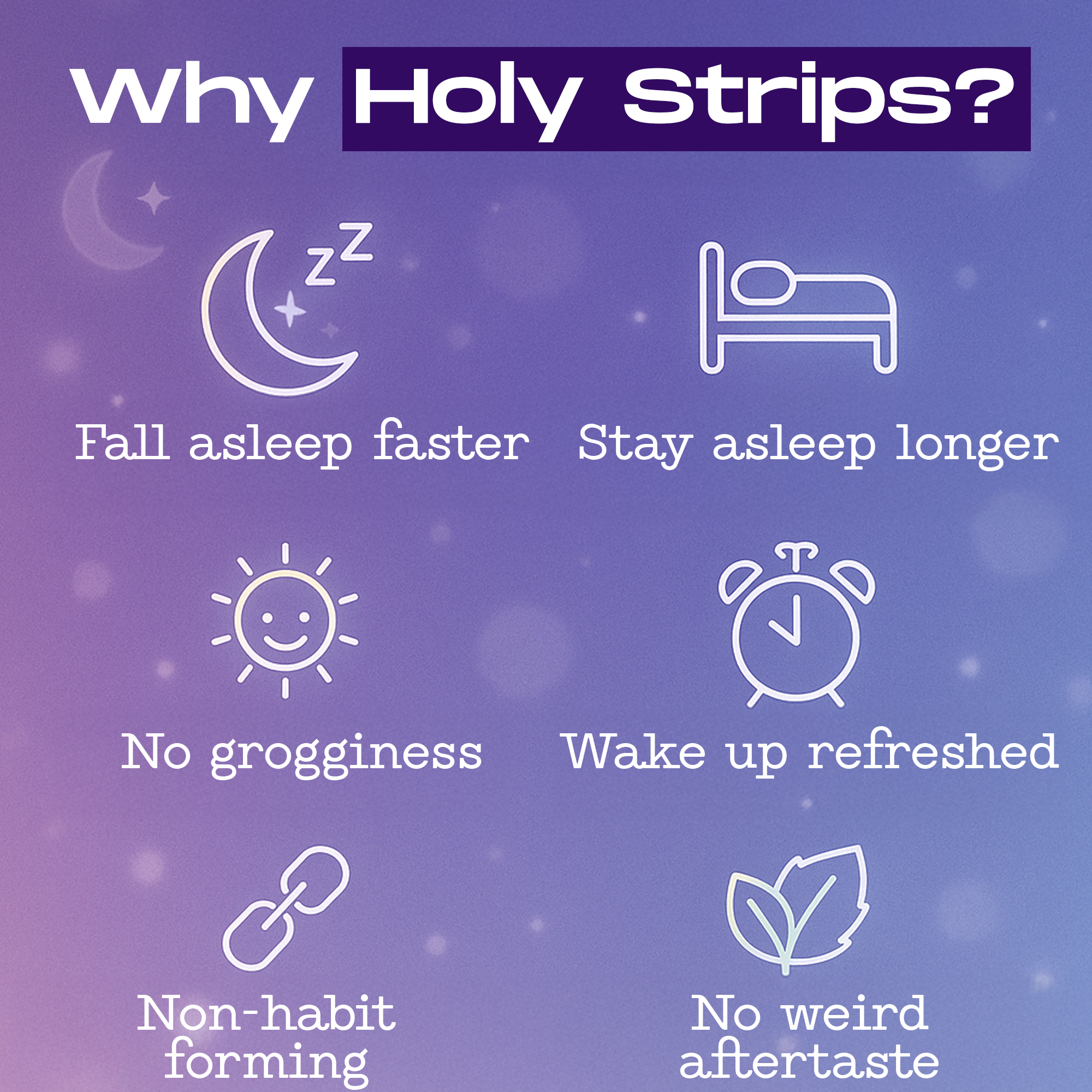Hand holding a melatonin strip for sleep support