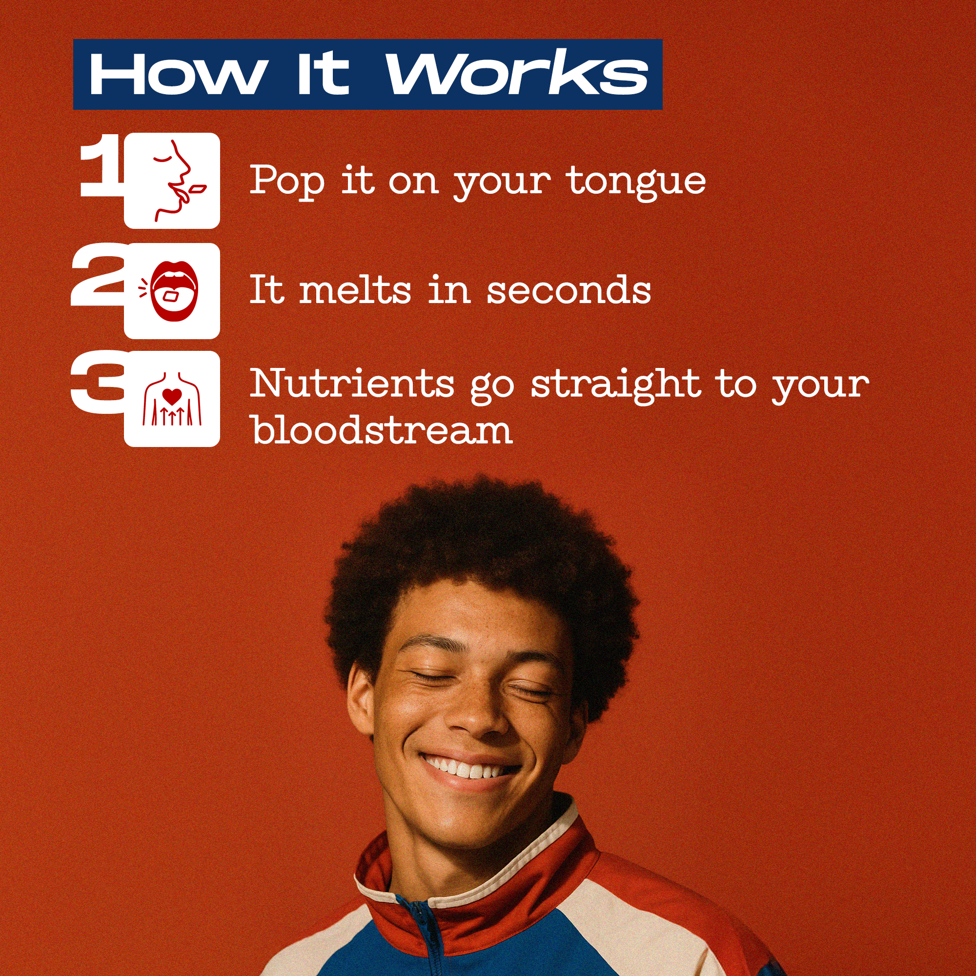 Vibrant vitamin strips dissolving for instant wellness.