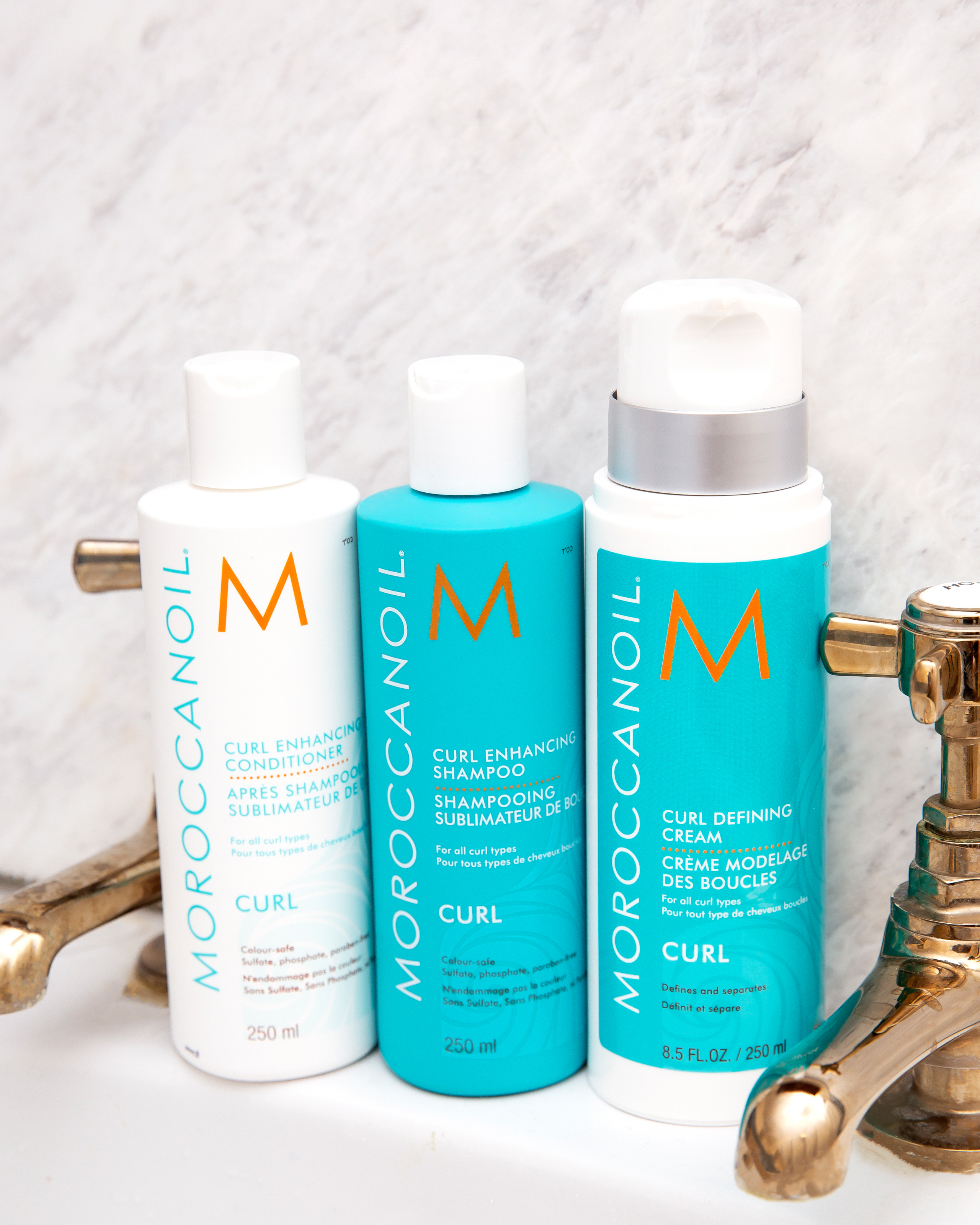 A collection of the specialized hair and body products